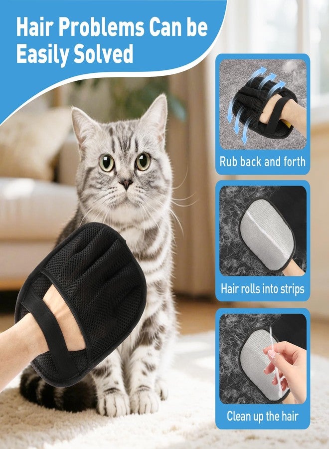 Wolnivi Pet Hair Removal Glove for Cats & Dogs, Five-Finger Electrostatic Pet Hair Remover Glove Reusable Brush Pet Hair Tool for Carpet, Car Seat, Couch and Laundry - Image 3